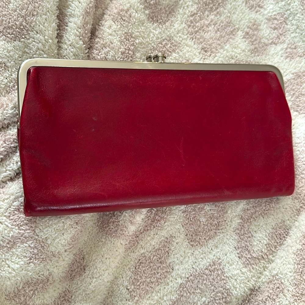 Red HOBO Lauren Clutch Wallet